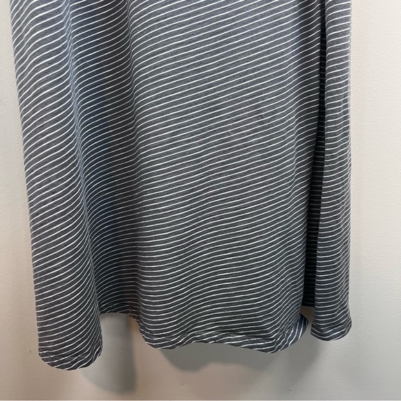 Toad&Co Maxi Dress Racerback Grey Stripe Full Length Size S - Picture 4 of 10
